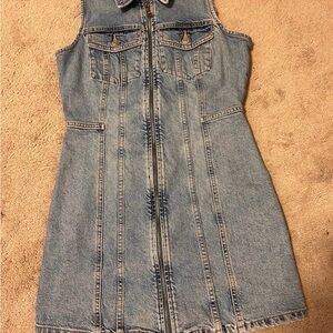 Denim Zip-Front Dress